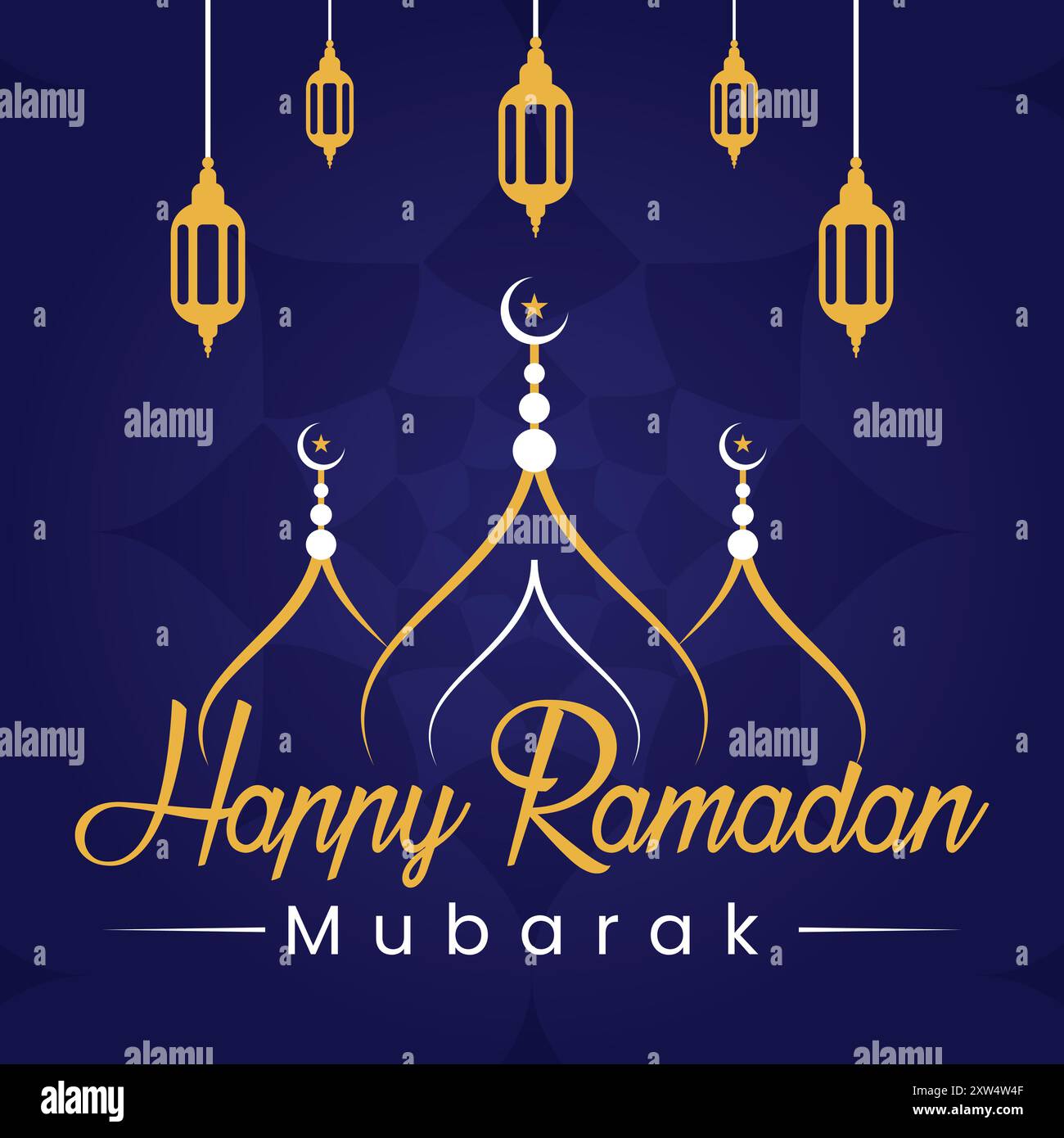 Poster creativo Ramadan Mubarak Illustrazione Vettoriale