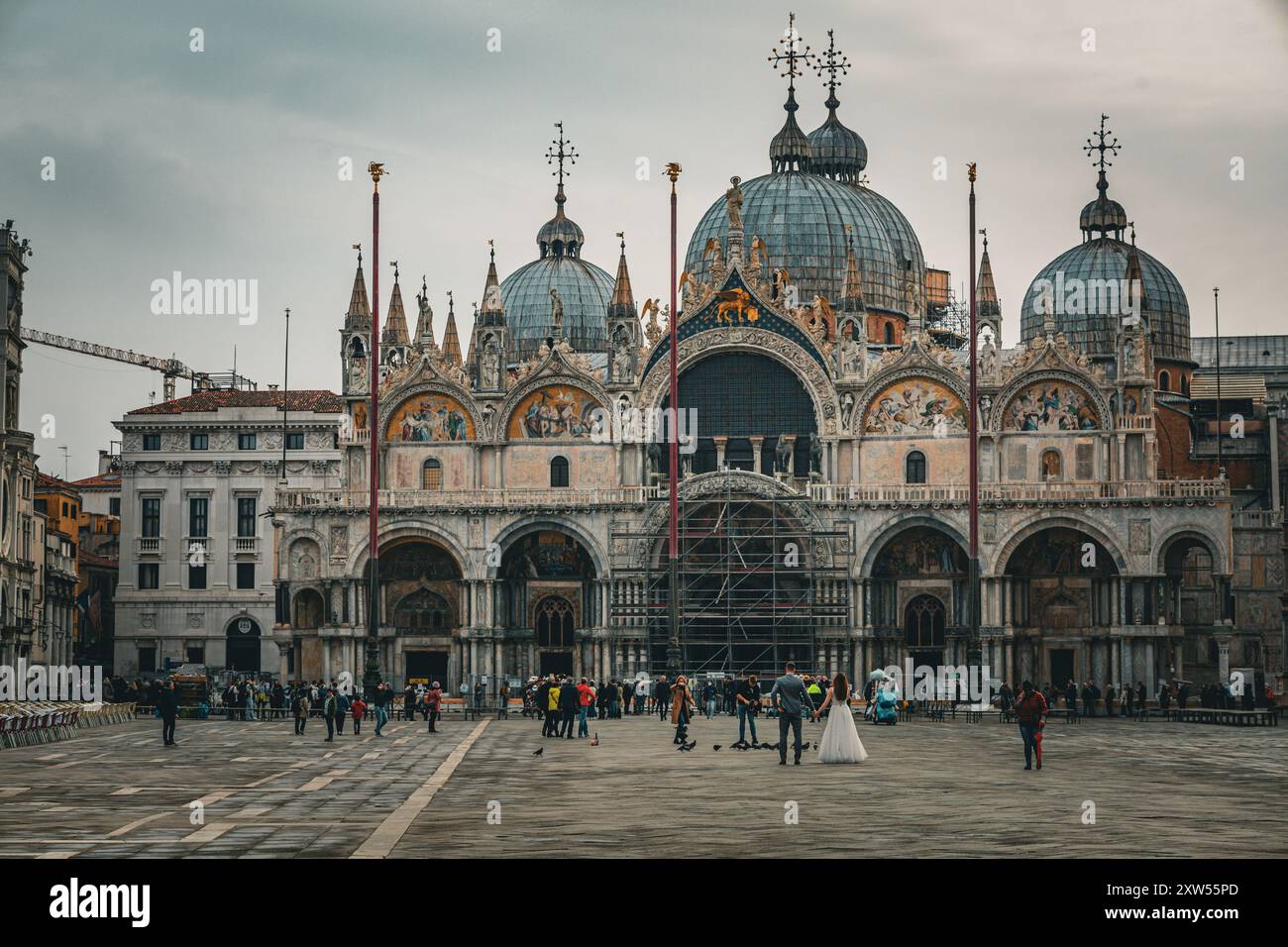 Facciata occidentale della Basilica di San Marco Venezia, Italia Foto Stock