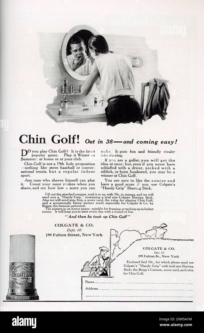 Pubblicità vintage "The National Geographic Magazine", numero di giugno 1921, USA Foto Stock