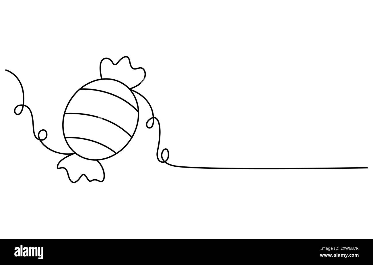 Disegno continuo a una linea 4 luglio Happy Independence Day illustrazione grafica vettoriale a linea singola Illustrazione Vettoriale