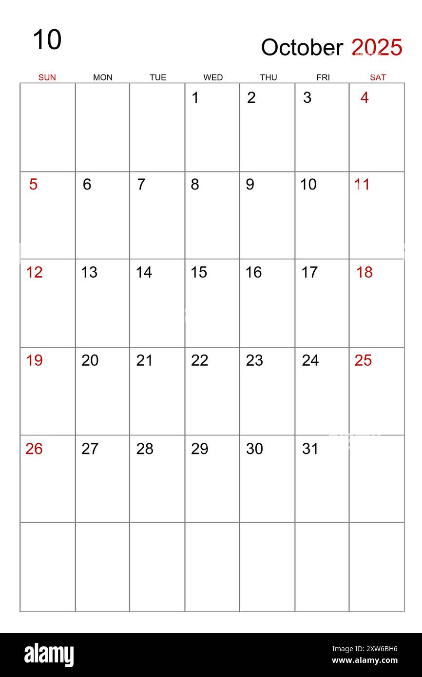 Calendario 2025 Immagini senza sfondo e Foto Stock ritagliate Alamy