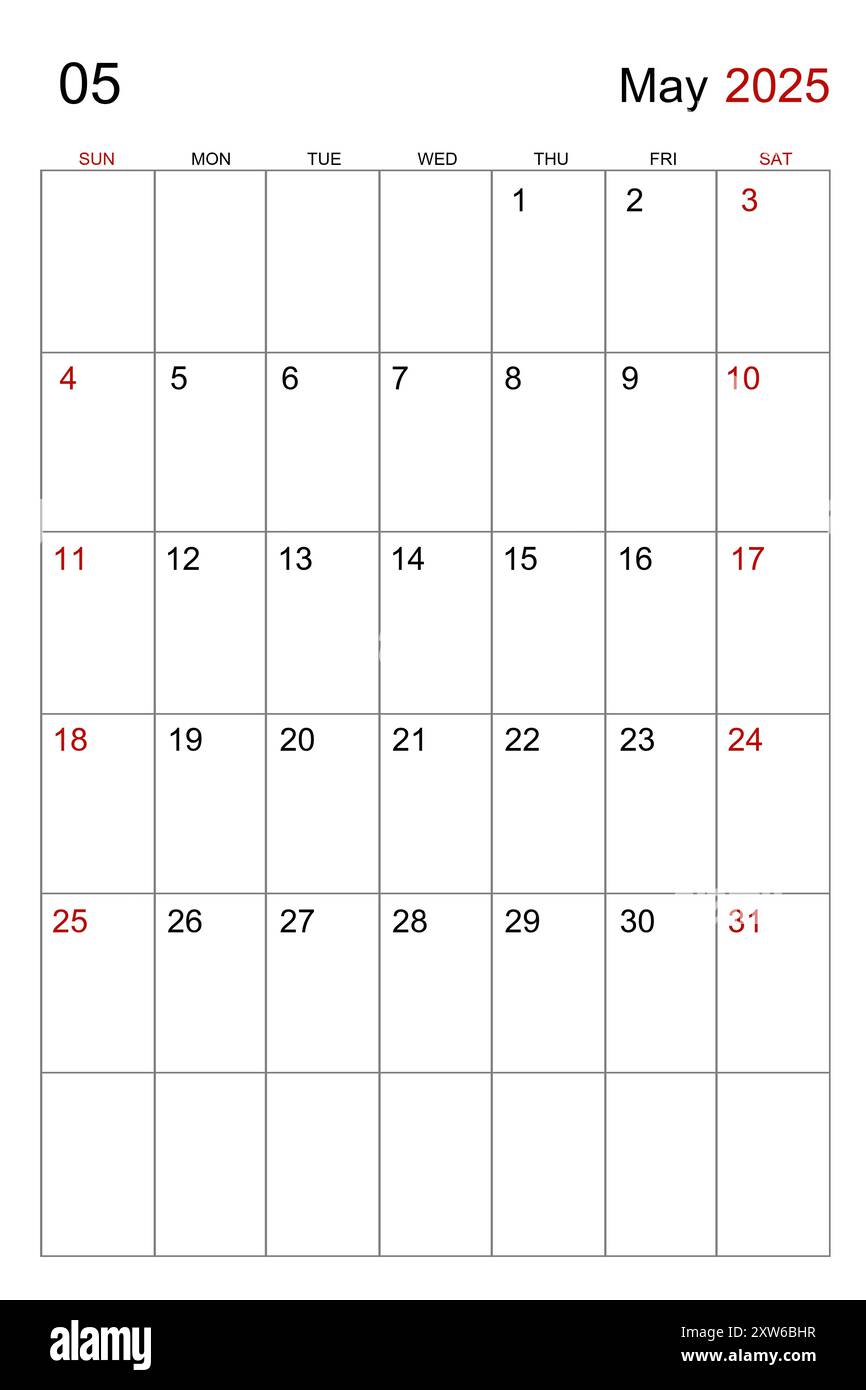 Calendario 2025 Immagini senza sfondo e Foto Stock ritagliate Alamy