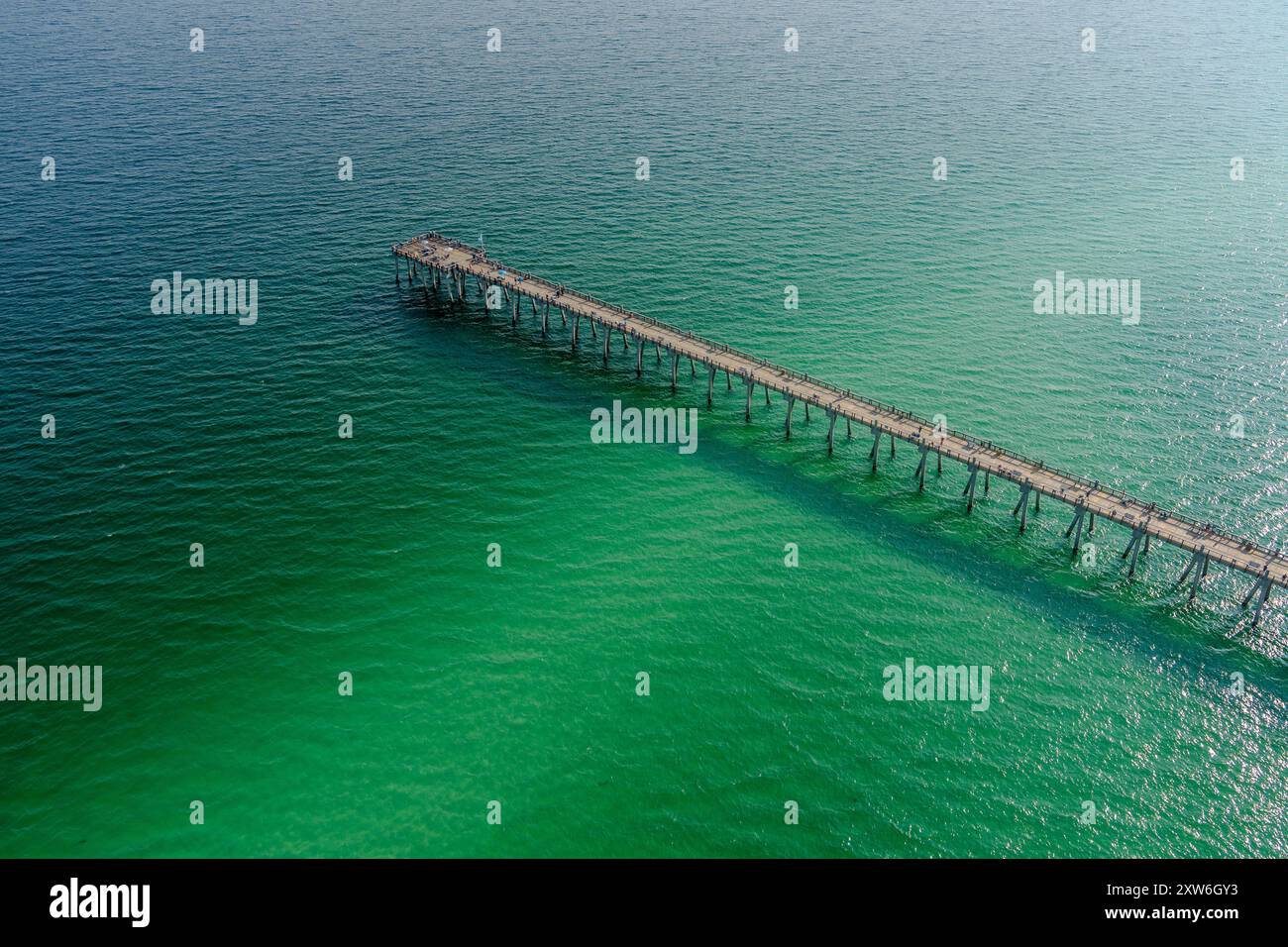 Vista aerea di Pensacola, molo di Florida Beach Foto Stock