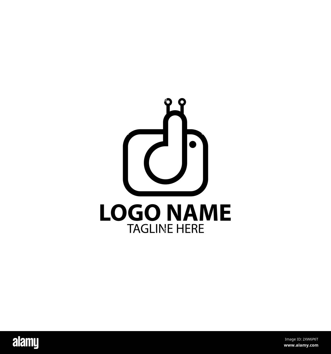 vettoriale disegno logo foto lumaca Illustrazione Vettoriale