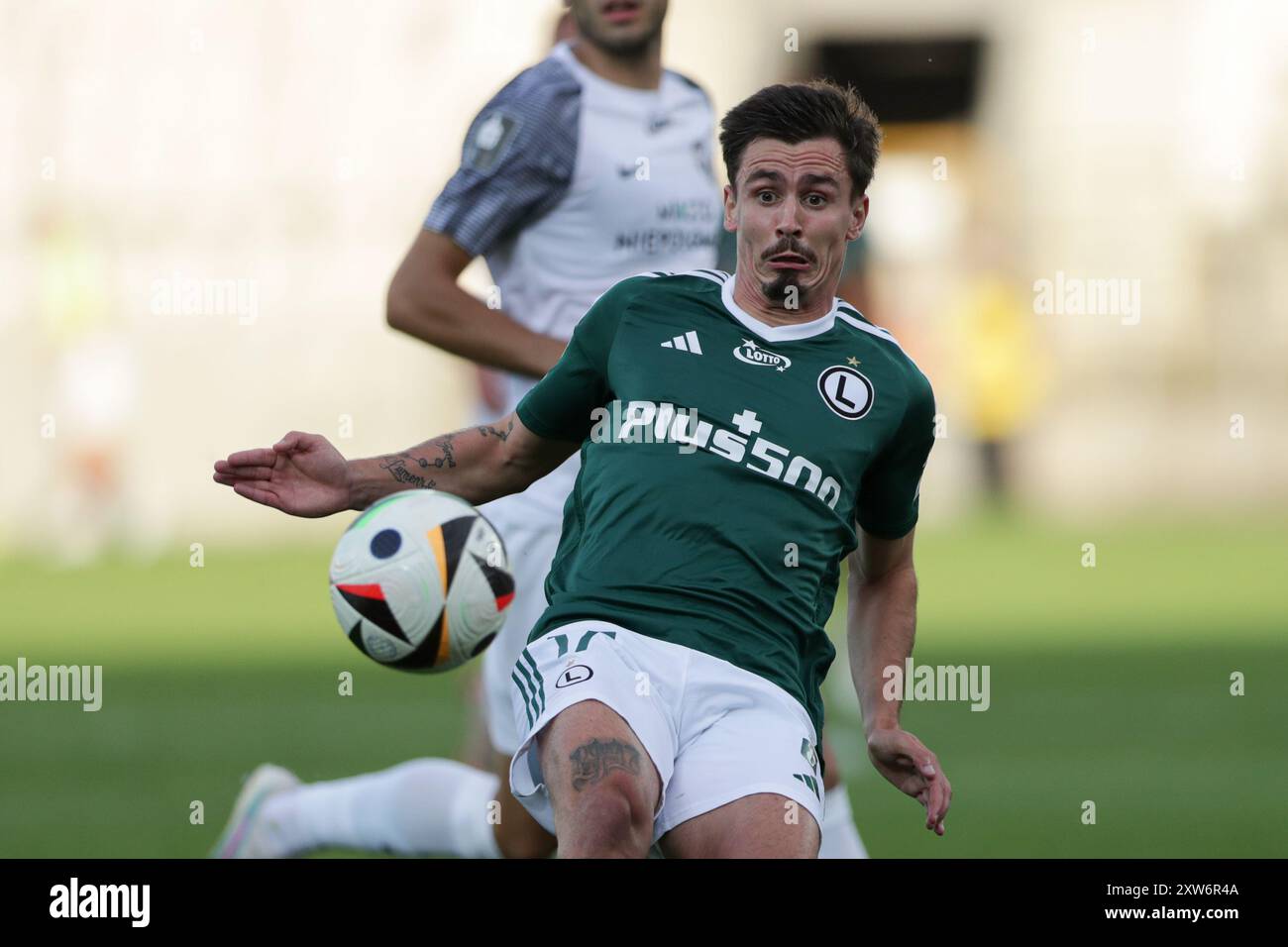 Cracovia, Polonia. 11 agosto 2024. Gil Dias di Legia Warszawa visto in azione durante la partita di calcio PKO BP Ekstraklasa 2024/2025 tra Puszcza Niepolomice e Legia Warszawa allo stadio Cracovia. Punteggio finale; Puszcza Niepolomice 2:2 Legia Warszwa. (Foto di Grzegorz Wajda/SOPA Images/Sipa USA) credito: SIPA USA/Alamy Live News Foto Stock