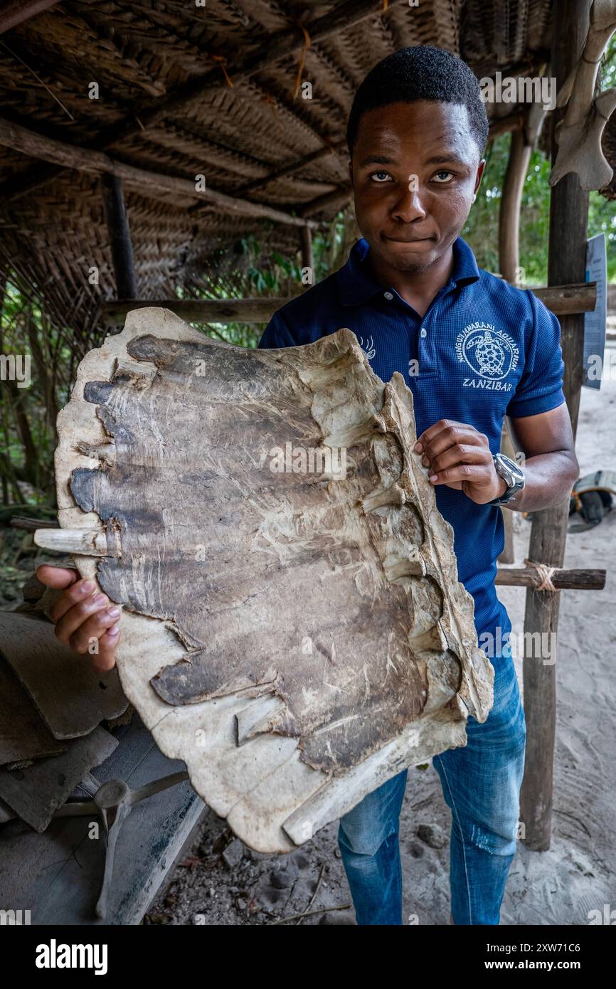 Acquario Nungwi zanzibar Seaturtles Conservancy Foto Stock