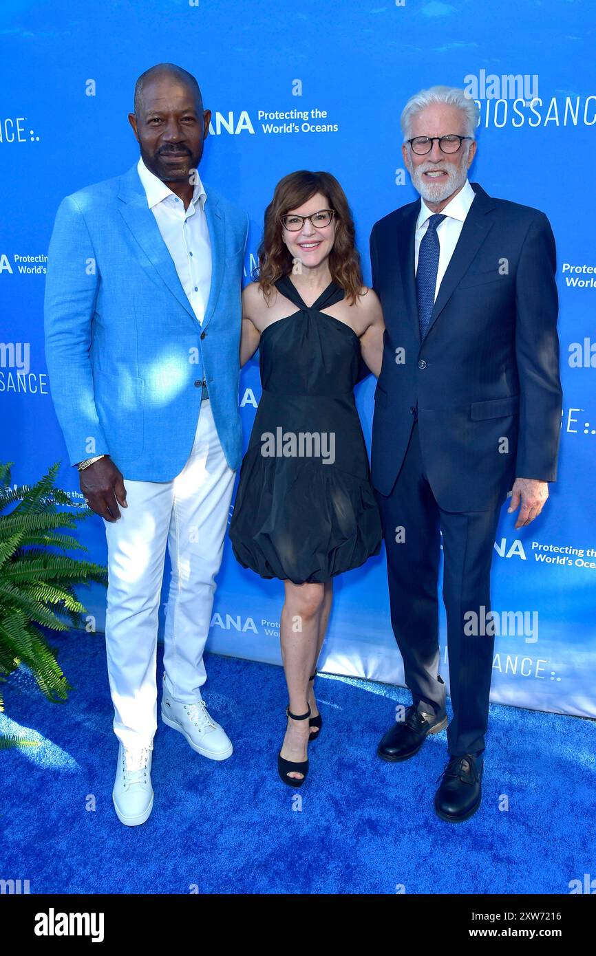 Dennis Haysbert, Lisa Loeb e Ted Danson bei der 17. Festa estiva al SeaChangeSummer in einer Privatresidenz. Laguna Beach, 17.08.2024 *** Dennis Haysbert, Lisa Loeb e Ted Danson al 17 SeaChangeSummer Party in una residenza privata Laguna Beach, 17 08 2024 foto:xD.xStarbuckx/xFuturexImagex Seachangesummer 4872 Foto Stock
