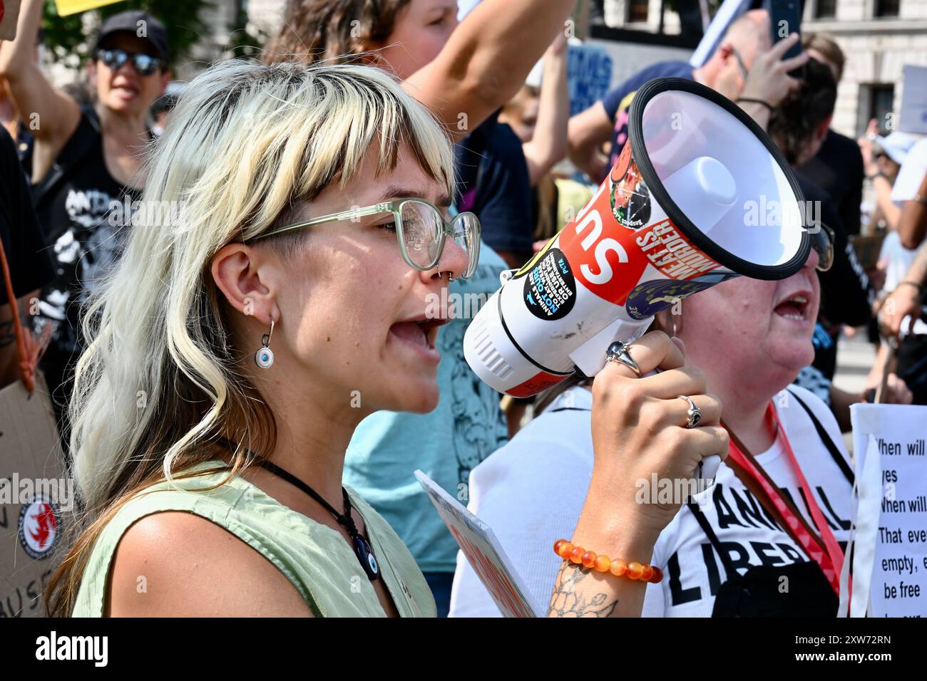 National Animal Rights March UK, Parliament Square, Westminster, Londra, UK Foto Stock