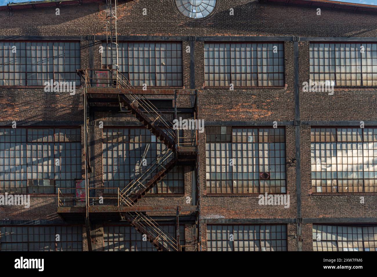 Esterno di un edificio industriale abbandonato, Bethlehem, Pennsylvania USA Foto Stock