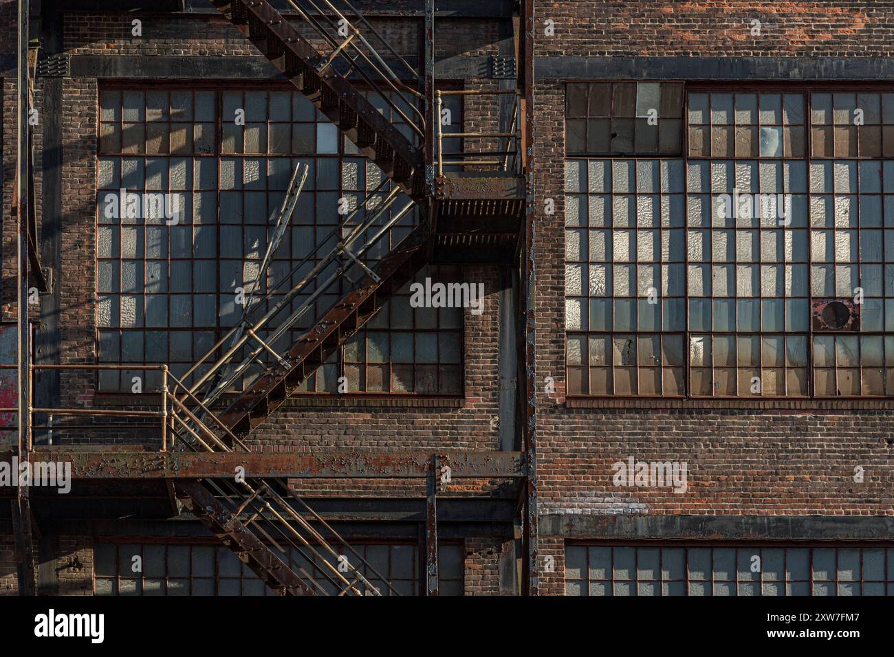 Esterno di un edificio industriale abbandonato, Bethlehem, Pennsylvania USA Foto Stock