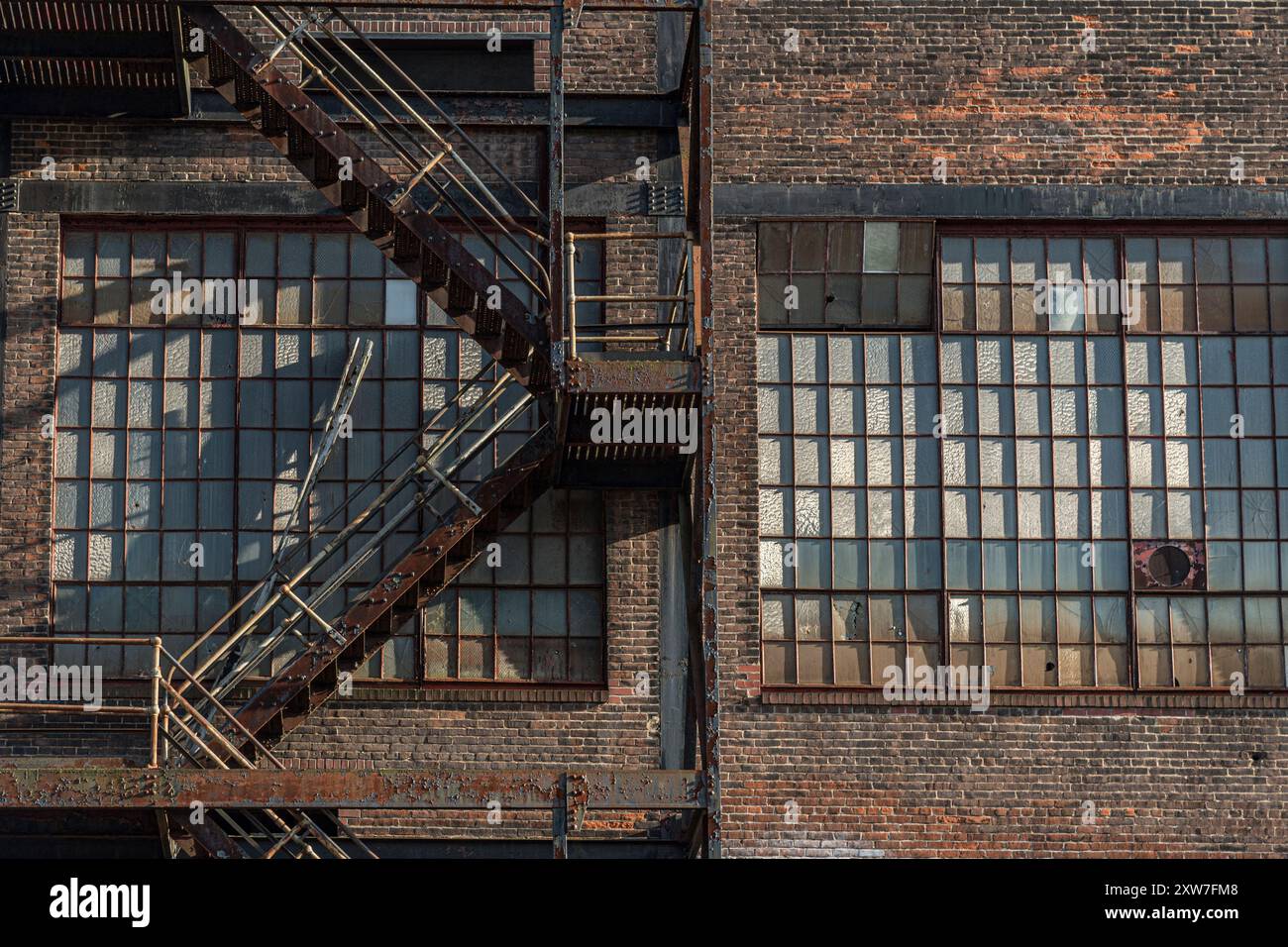 Esterno di un edificio industriale abbandonato, Bethlehem, Pennsylvania USA Foto Stock