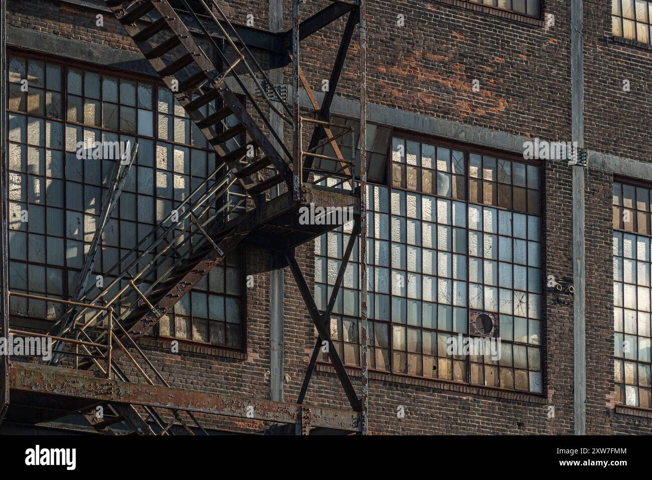 Esterno di un edificio industriale abbandonato, Bethlehem, Pennsylvania USA Foto Stock