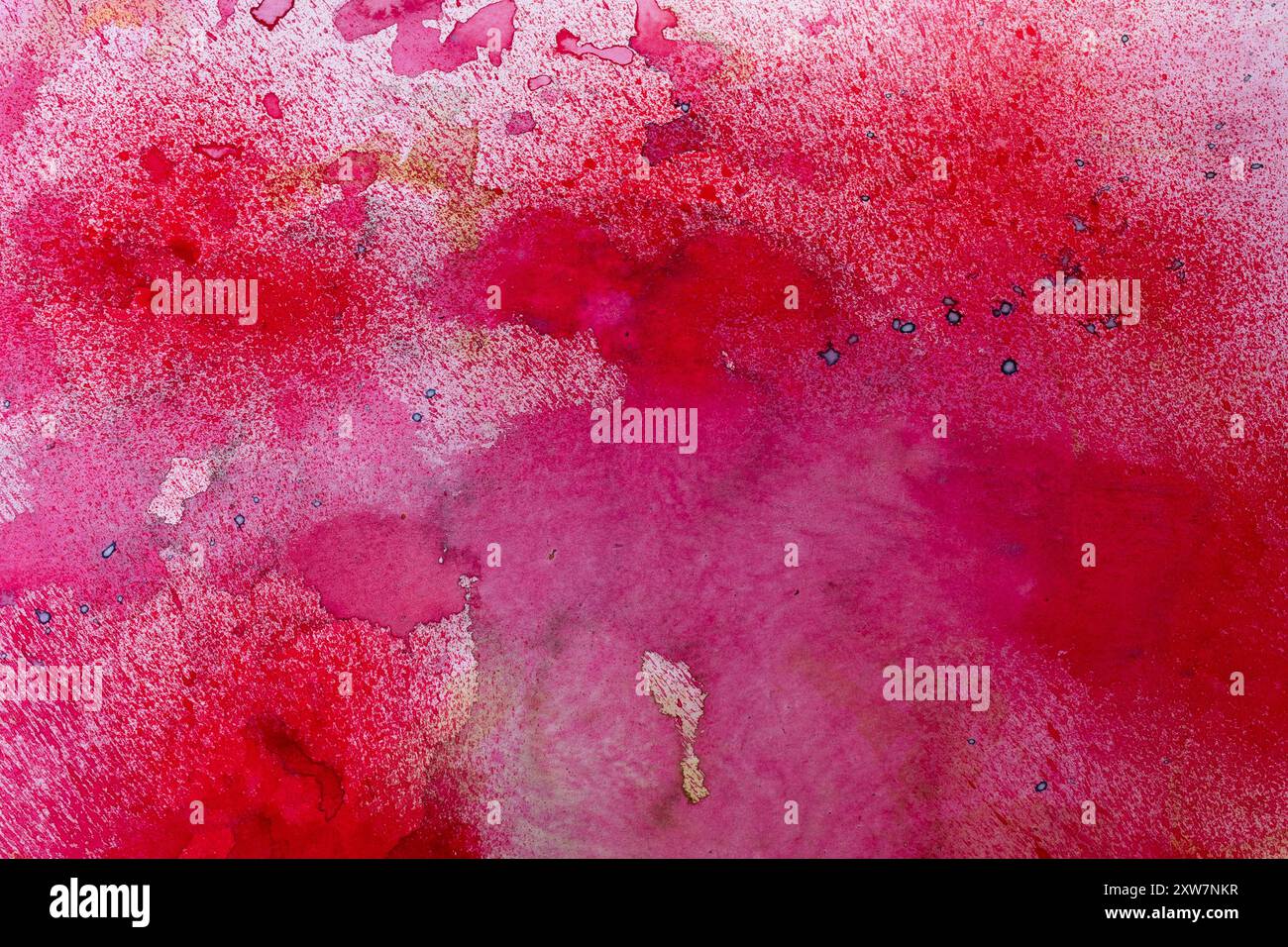 Vivace sfondo ad acquerello rosso e rosa astratto Foto Stock