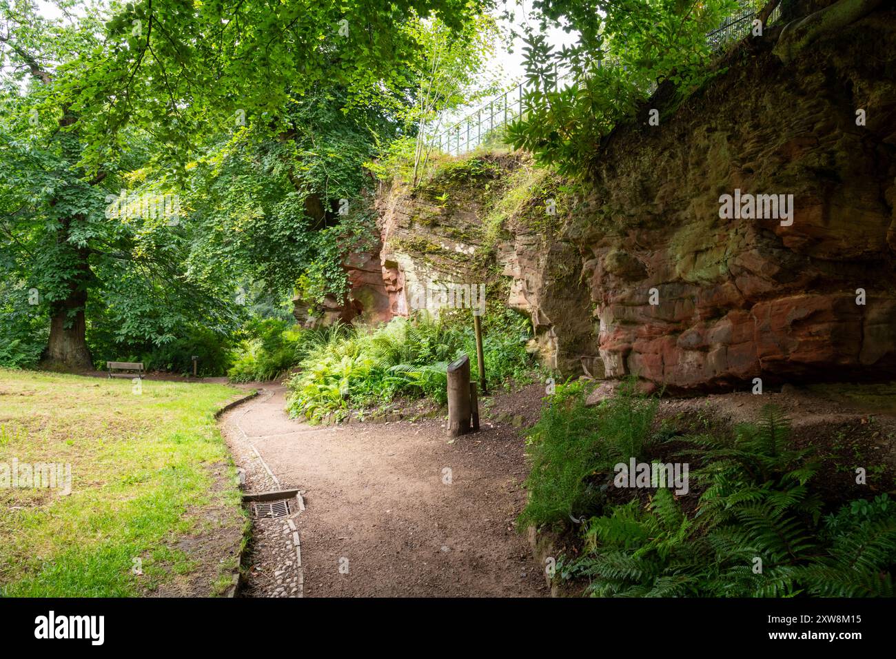 I giardini di Quarry Bank, Styal, Cheshire, Inghilterra. Foto Stock