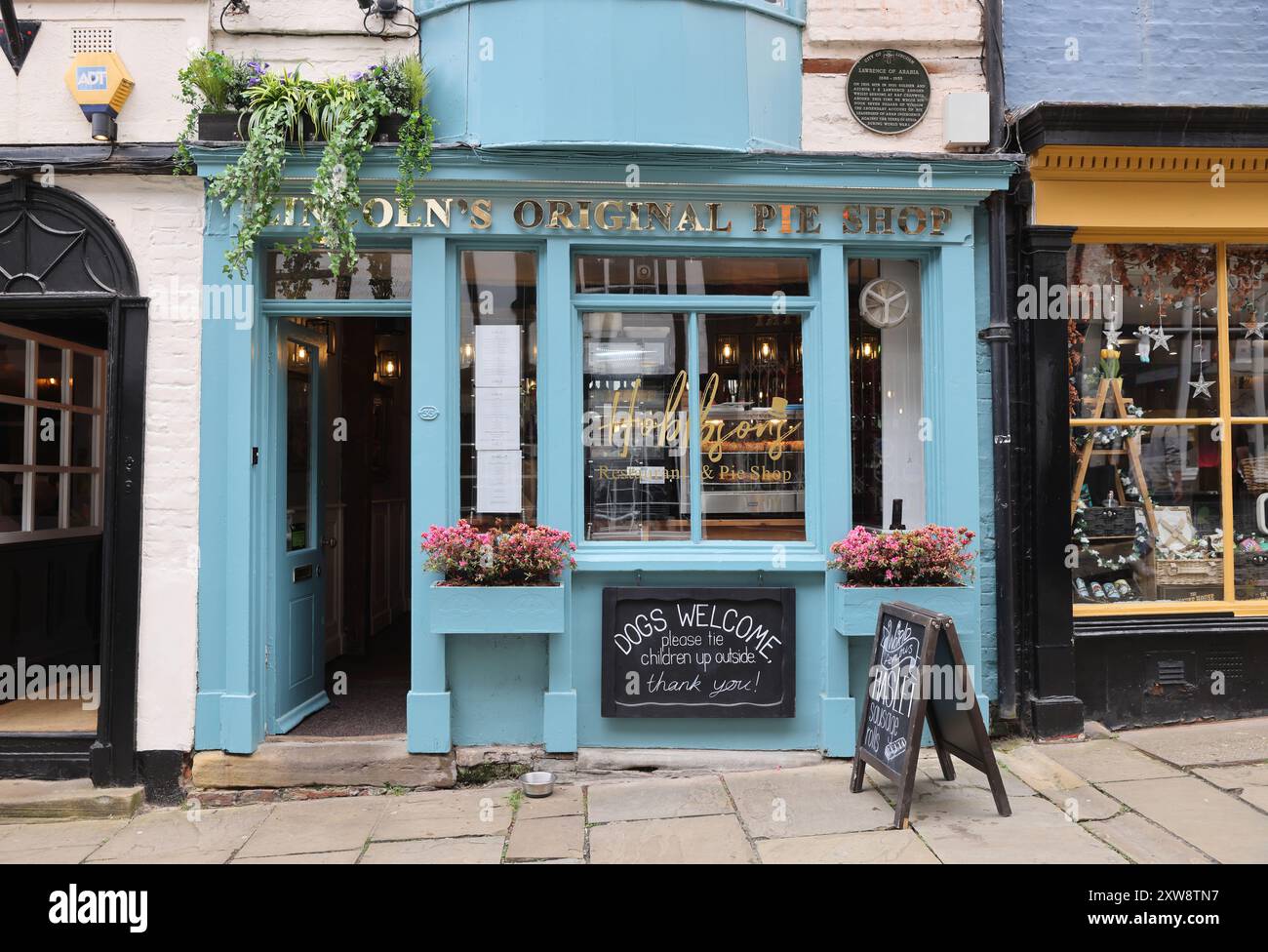 Lincoln's Original Pie Shop on Steep Hill, dove Lawrence d'Arabia alloggiò mentre scrisse "Seven Pillars of Wisdom". Foto Stock