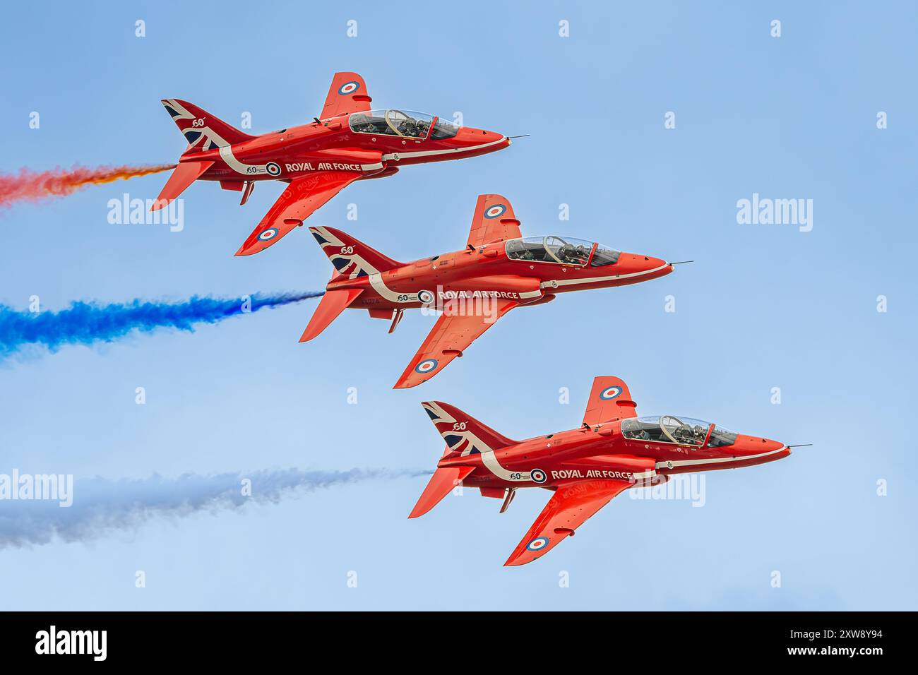 Le frecce rosse, Royal Air Force Aerobatic Team Foto Stock