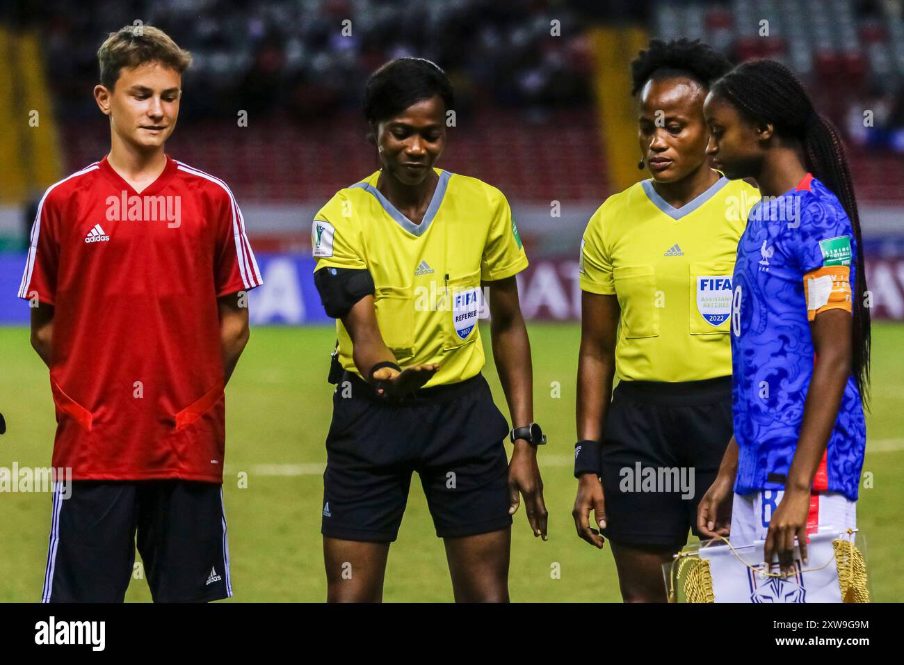 L'arbitro Vincentia Amedome durante la partita della Coppa del mondo femminile FIFA U-20 Costa Rica Francia contro Repubblica di Corea il 17 agosto 2022. (Foto di Martín Fonseca Foto Stock