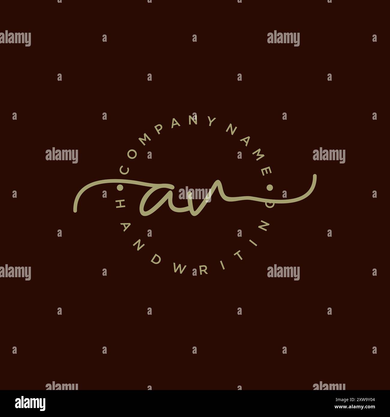 Logo di scrittura iniziale AV Illustrazione Vettoriale
