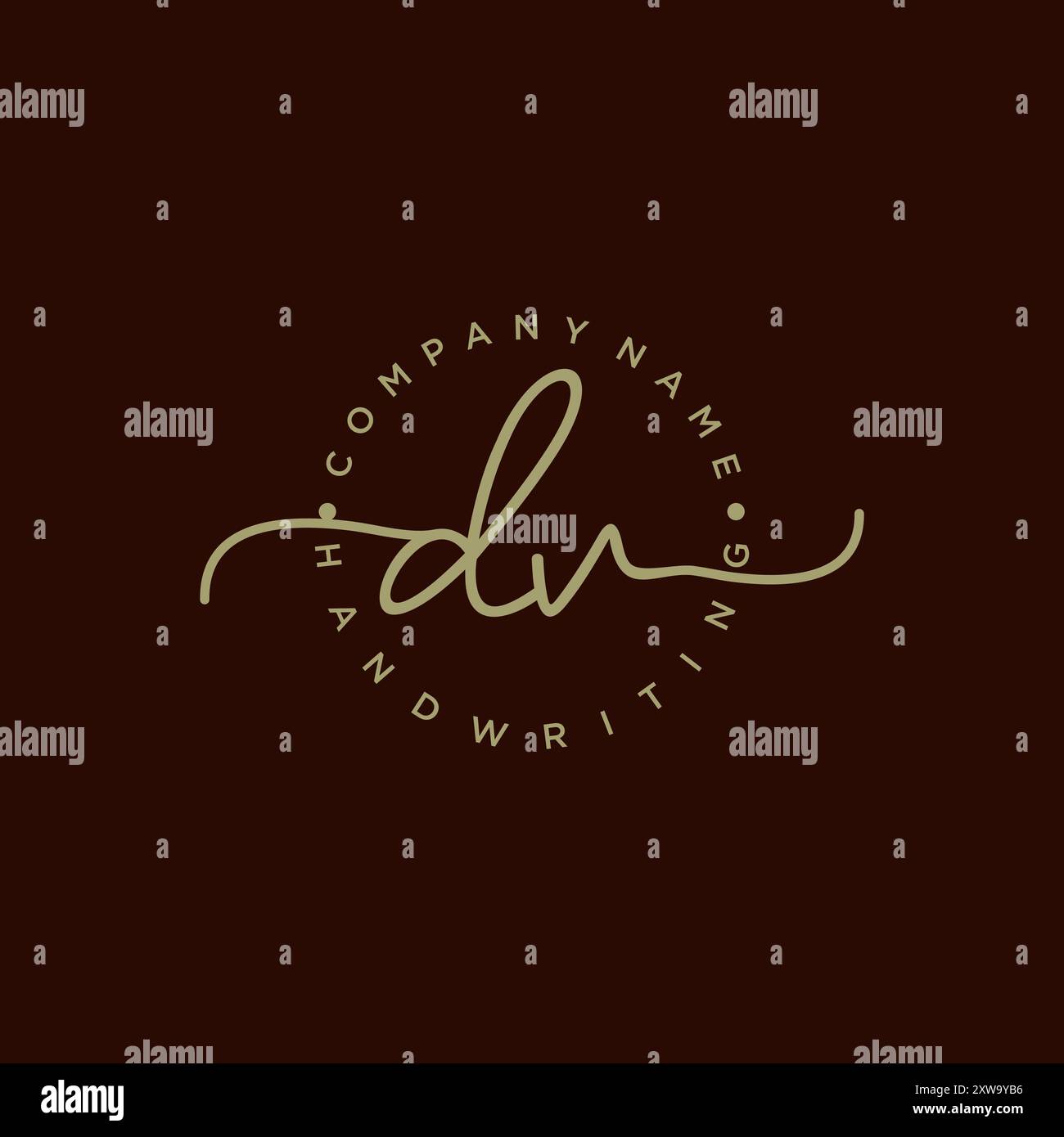 Logo di scrittura iniziale DV Illustrazione Vettoriale