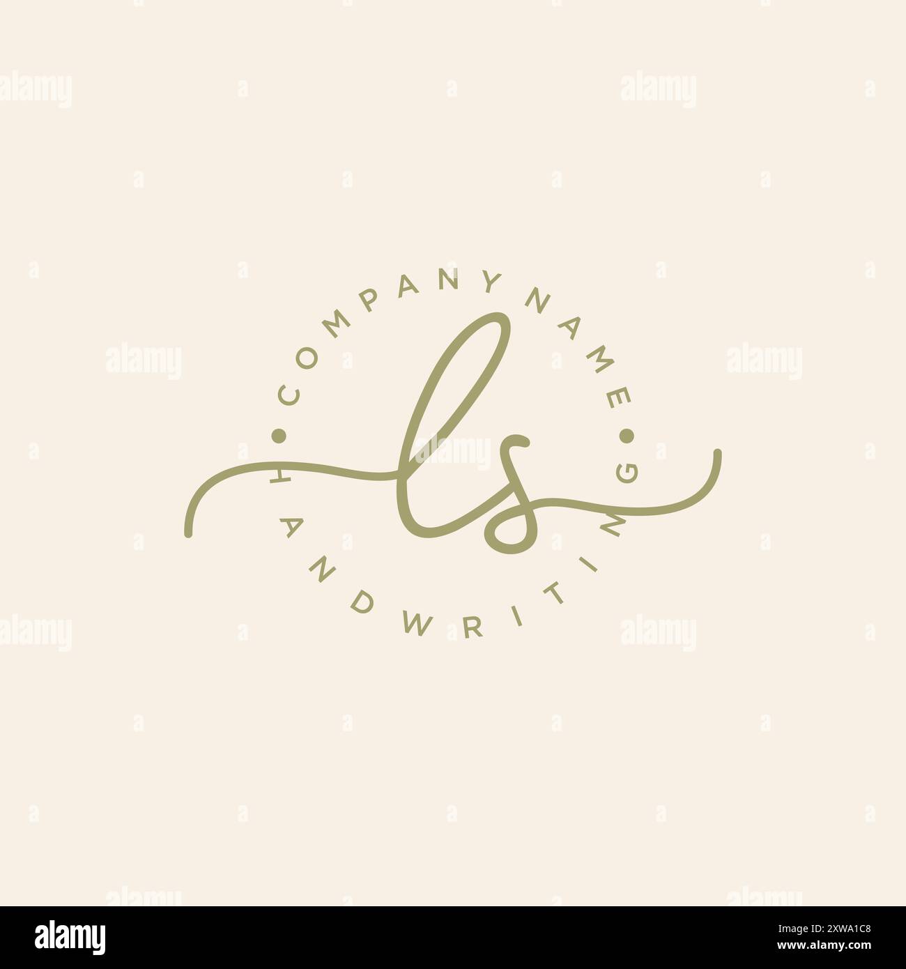 Logo di scrittura iniziale LS Illustrazione Vettoriale