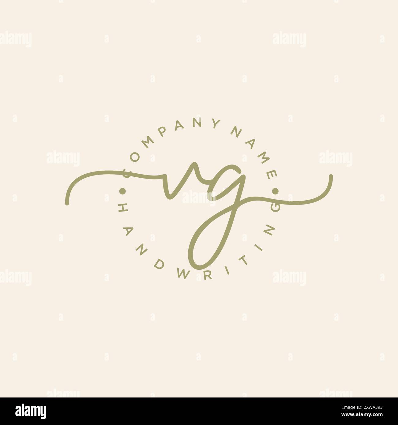 Logo di scrittura iniziale VG Illustrazione Vettoriale
