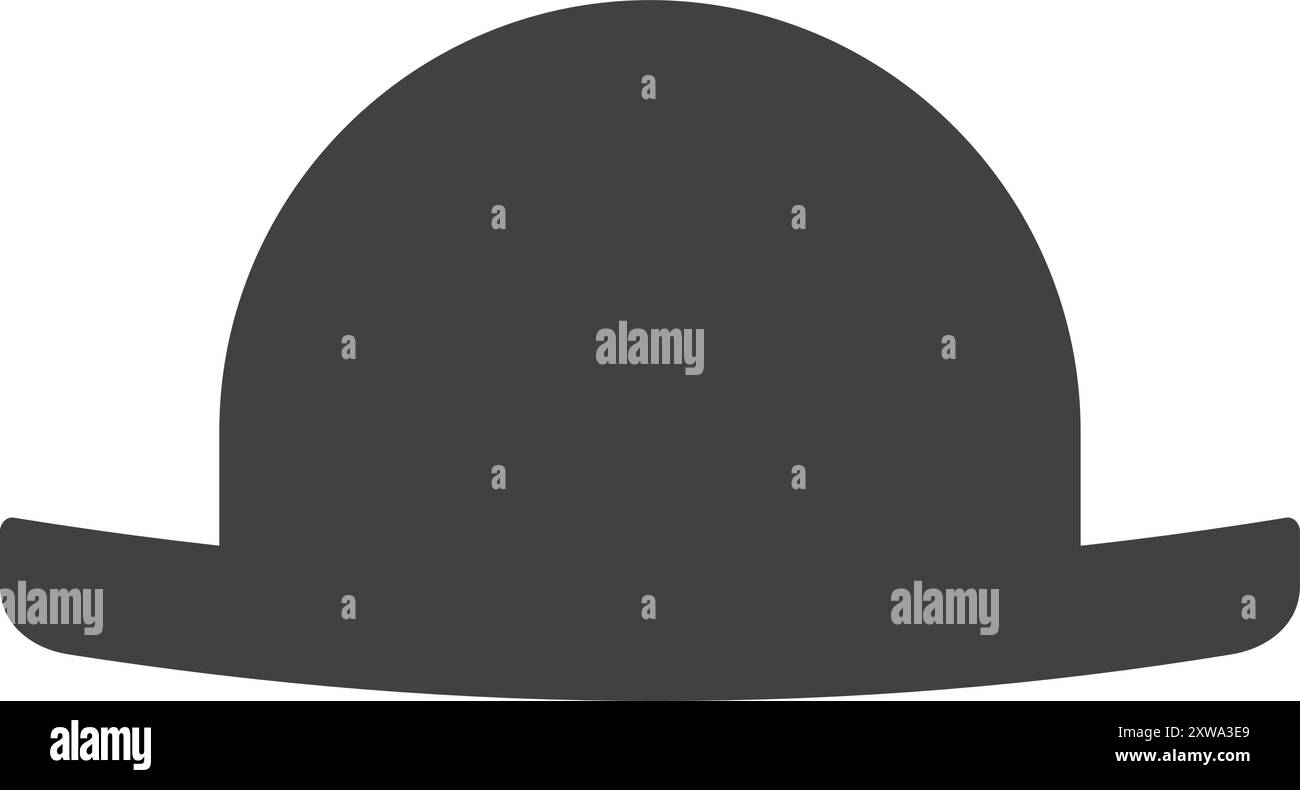 Cappello maschile vintage. Icona accessorio uomo classico Illustrazione Vettoriale