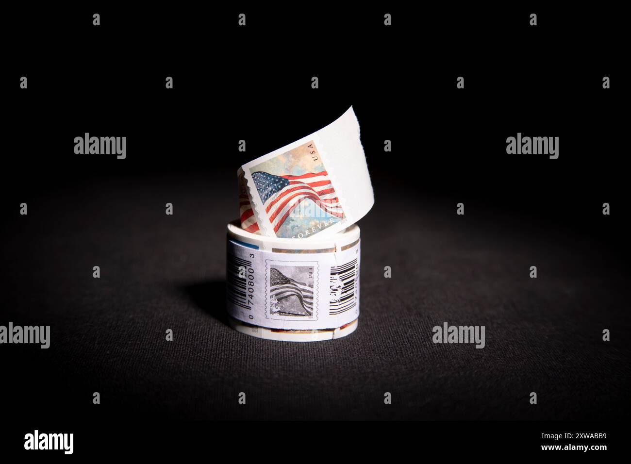 US First Class mail American Flag Forever francobolli Foto Stock