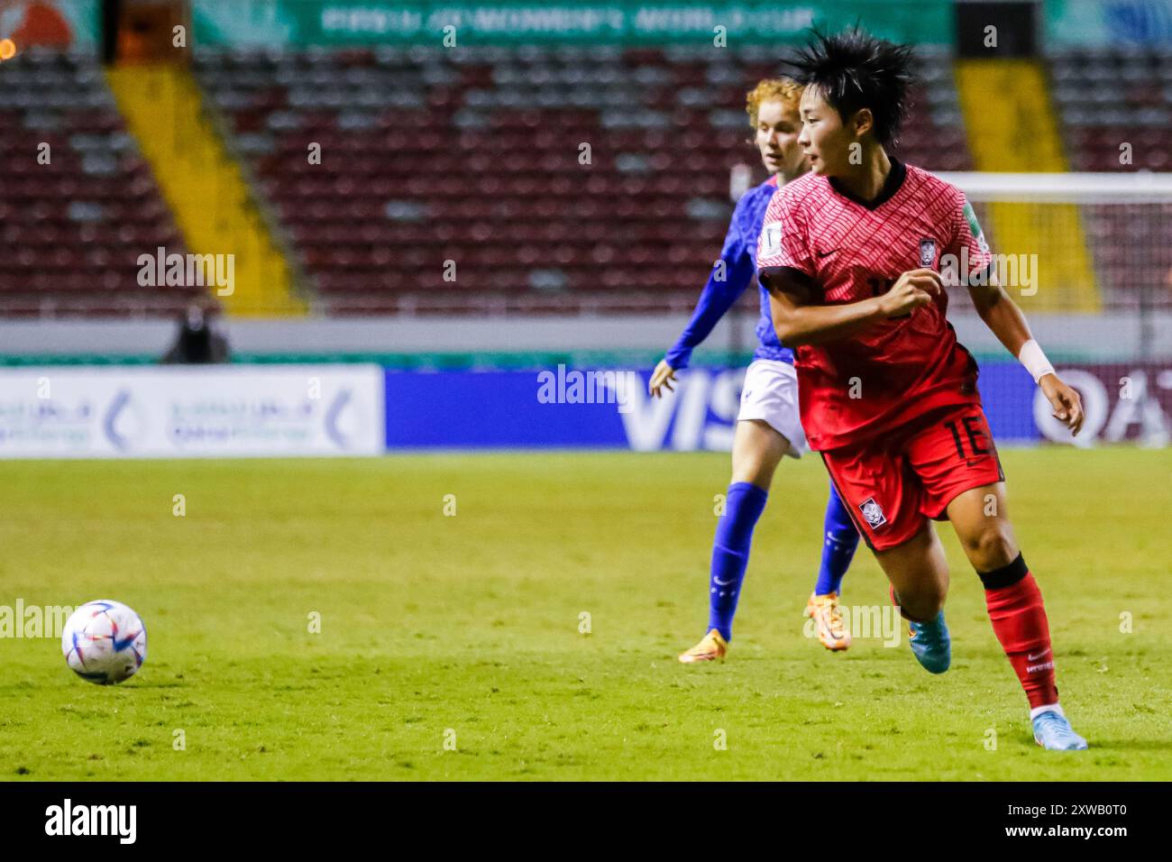 Dain Han della Repubblica di Corea durante la partita di Coppa del mondo femminile FIFA U-20 Costa Rica Francia contro Repubblica di Corea il 17 agosto 2022. (Foto di Martín Fonsec Foto Stock