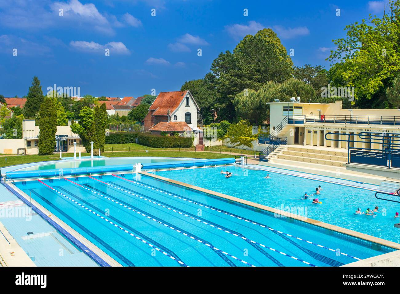 Bruay-la-Buissiere (Francia settentrionale): La piscina Art Deco Roger-Salengro Foto Stock