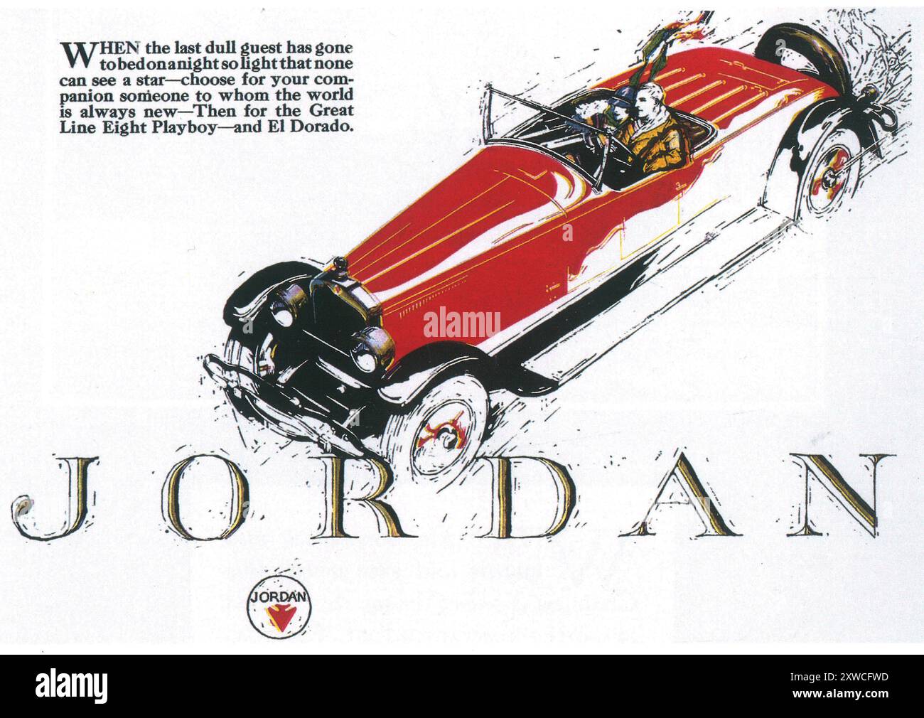 1925 spot Jordan Great Line Eight Playboy ed El Dorado Foto Stock
