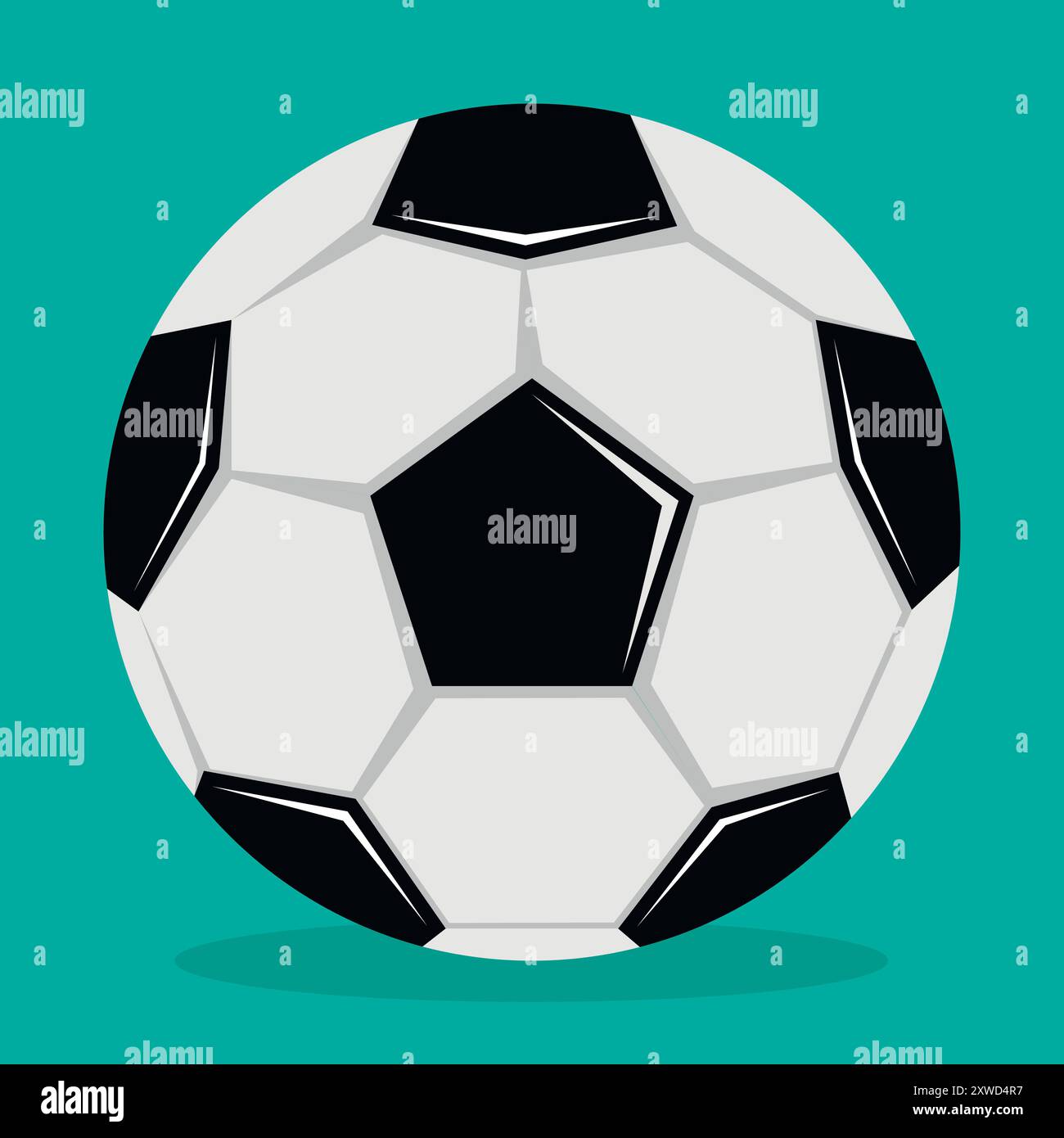pallone da calcio in pelle. Palle da calcio o da calcio. Illustrazione vettoriale. EPS 10. Illustrazione Vettoriale