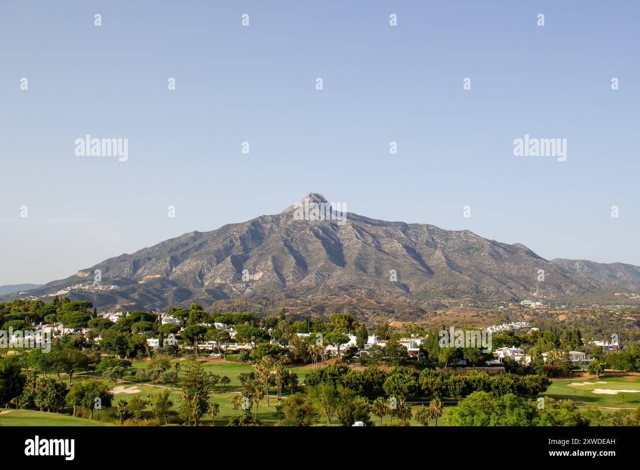 Vetta la Concha sopra Marbella in Andalusia, Spagna. Foto Stock