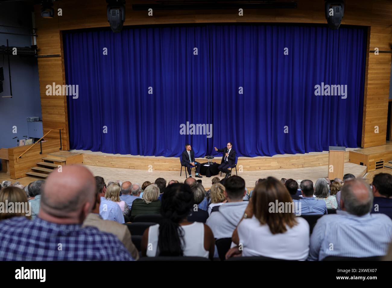 Yarm, Regno Unito. 17 agosto 2024. Immagine © concessa in licenza a Parsons Media. 17/08/2024. Yarm, Regno Unito. Tom Tugendhat deputato al Northern Conservative Hustings. Principessa Alexandra. Il candidato alla leadership Tom Tugendhat MP partecipa alle Northern Conserative Hustings durante la sua campagna di leadership. Foto di Credit: andrew parsons/Alamy Live News Foto Stock