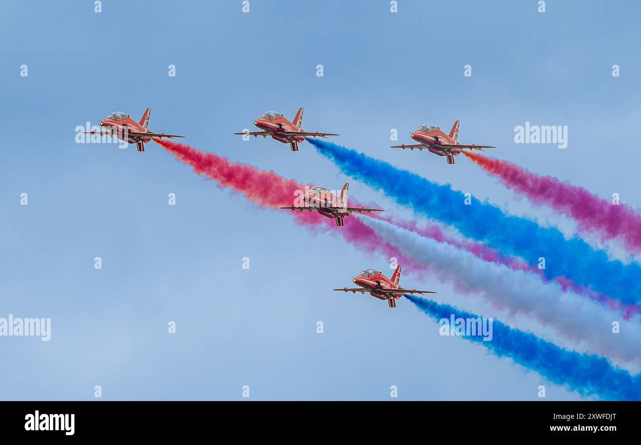 Le frecce rosse, Royal Air Force Aerobatic Team Foto Stock