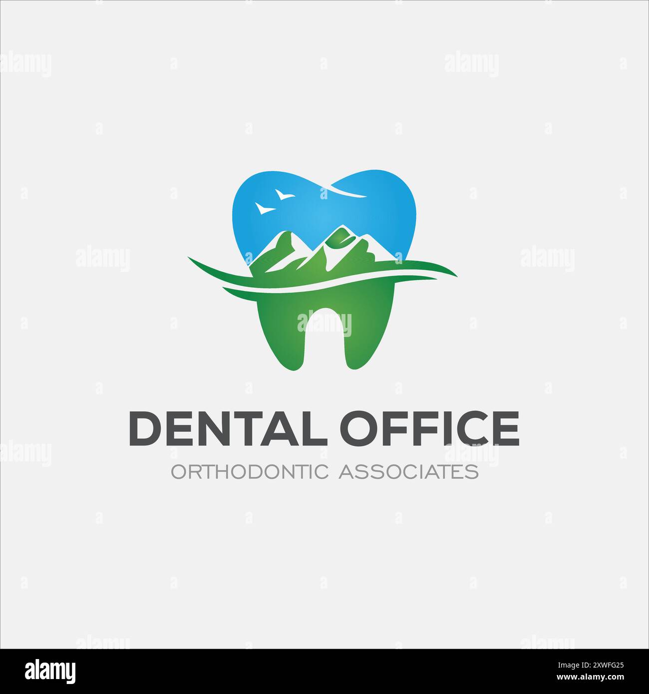 Dental Clinic Logo Design dentista Logo dente astratto dentista lineare stomatologia Illustrazione Vettoriale