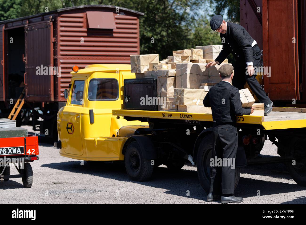 Railways at Work 1960s Re-Enactment Event, Great Central Railway, Leicestershire, agosto 2024 Foto Stock