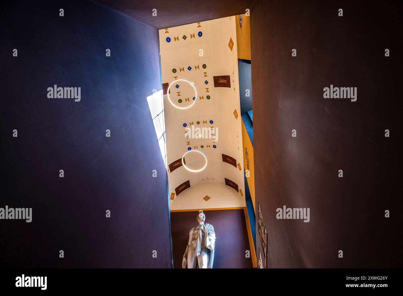 Galleria al Museo Thorvaldsen di Copenaghen, Danimarca Foto Stock