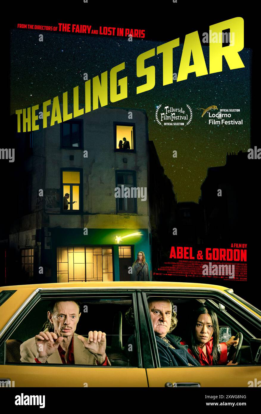 The Falling Star (2023), diretto da Dominique Abel e Fiona Gordon e interpretato da Fiona Gordon, Dominique Abel e Kaori Ito. Un ex attivista che è stato un fuggitivo per 35 anni, e lavora come barista. Il passato di Boris finalmente lo raggiunge quando un misterioso sconosciuto appare al bar, armato e desideroso di vendicarsi di noi un poster da un foglio ***SOLO USO EDITORIALE***. Crediti: BFA / Kino Lorber Foto Stock