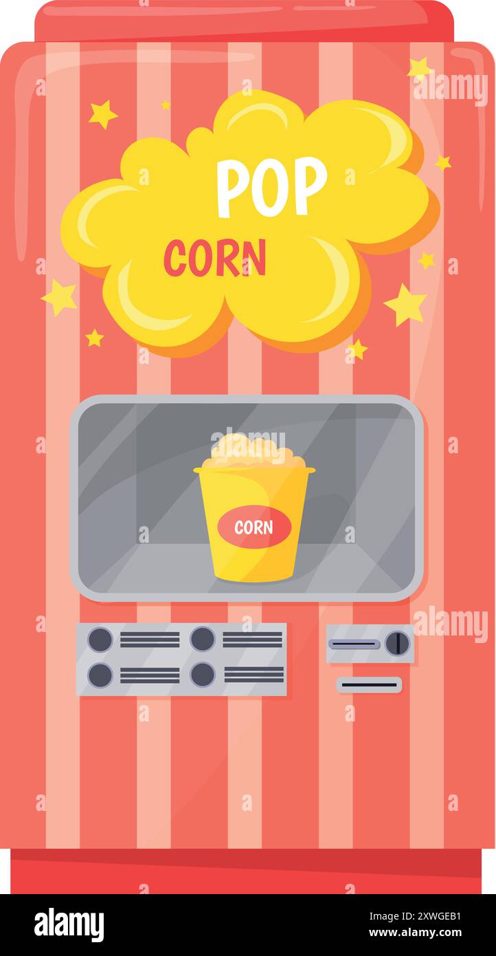 Cavalletto per granturco. Distributore automatico isolato su sfondo bianco Illustrazione Vettoriale