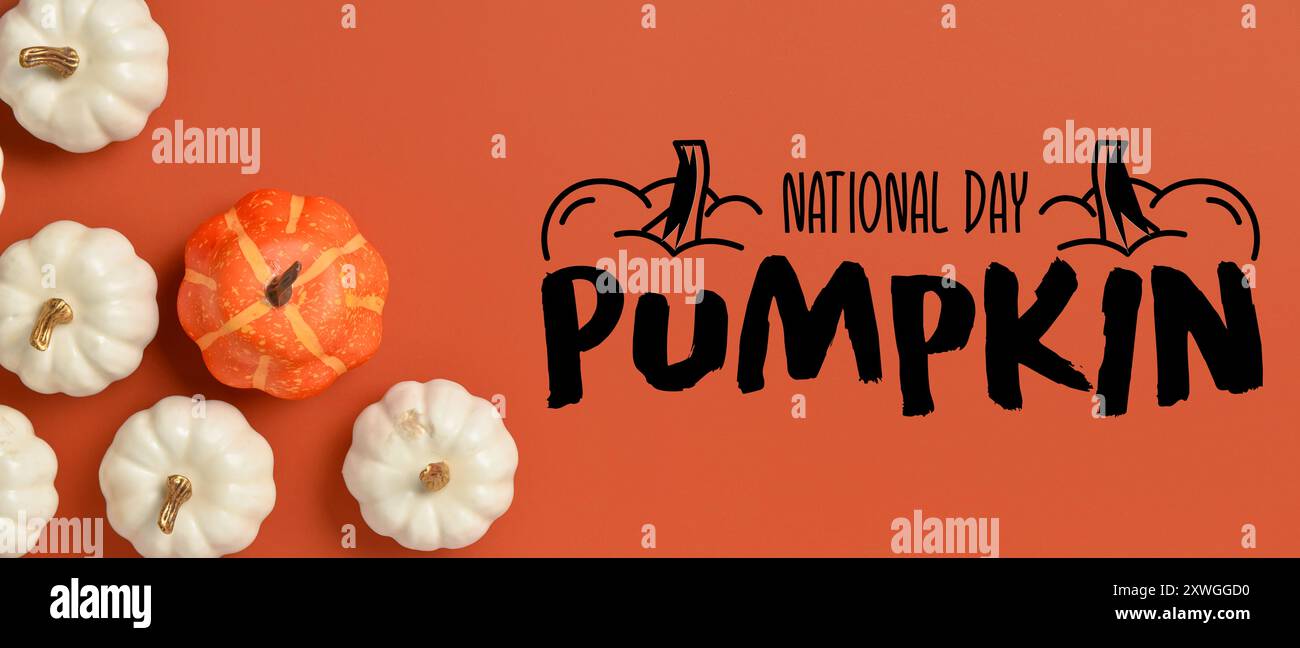 Banner per il National Pumpkin Day Foto Stock