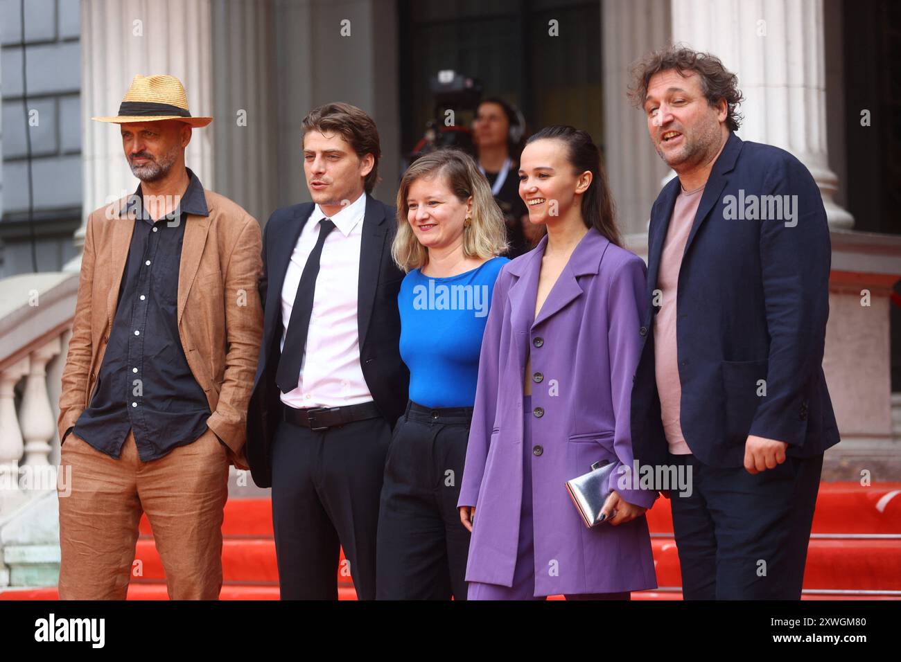 BiH, Sarajevo, 190824. Il tappeto rosso del quarto giorno del Sarajevo Film Festival. Nella foto: Damir Karakas, Bernard Tomic, Klara Fiolic, Bruno Ankovic. Foto: Antonio Balic / CROPIX Copyright: XxAntonioxBalicx crveni tepih sff3-190824 Foto Stock