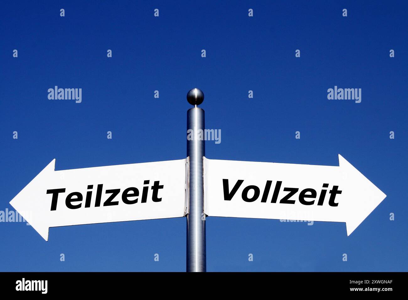 immagine simbolo, part-time o full-time Foto Stock