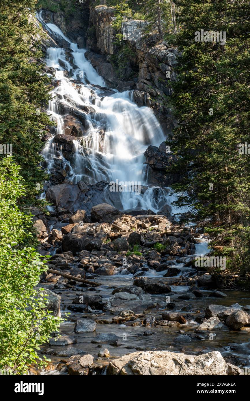 Cascate Nascoste nel Parco Nazionale di Grand Teton Foto Stock