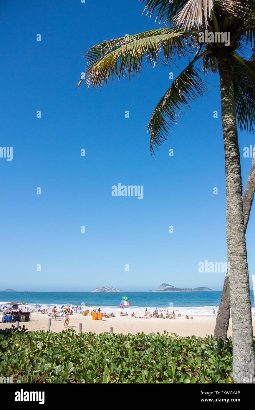 Spiaggia di Ipanema, Rio de Janeiro, Stato di Rio de Janeiro, Brasile. Foto Stock