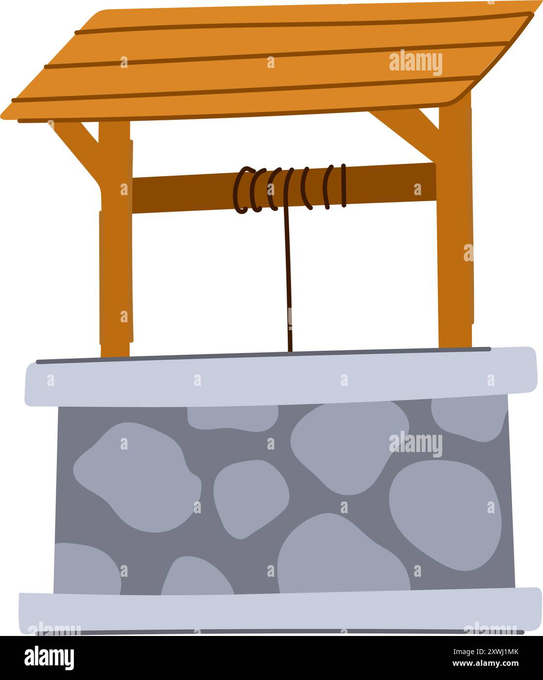 illustrazione del vettore cartoni animati dell'acqua del pozzetto di filtrazione Illustrazione Vettoriale