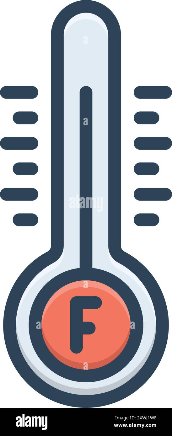 Icona per gradi fahrenheit, gradi Illustrazione Vettoriale