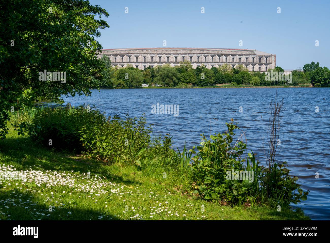 Il campo di raduno del partito nazista, Kongresshalle, a Norimberga Foto Stock