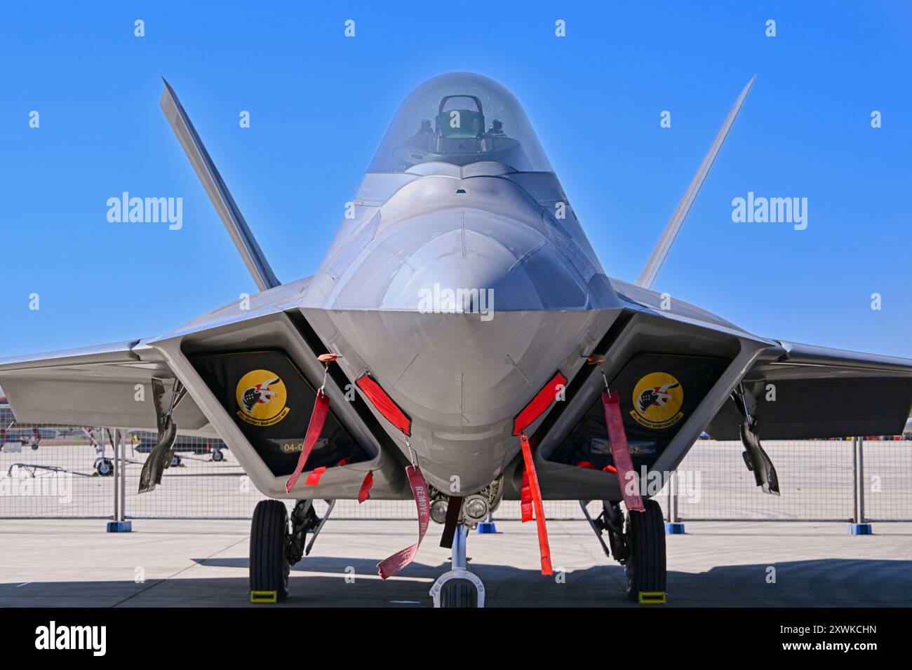 USAF F-22A Raptor Royal Australian Air Force (RAAF) base Darwin, Australia. Foto Stock