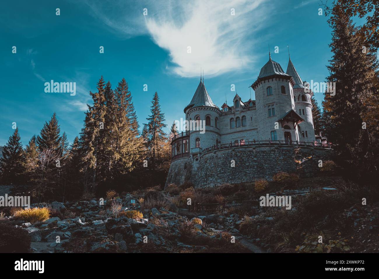 Castello da favola in Italia Foto Stock