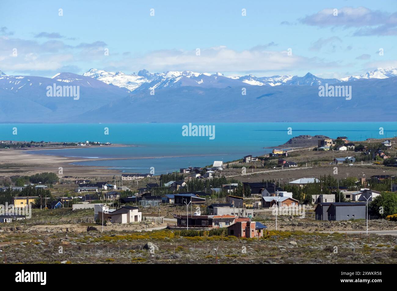 Patagonia argentina: Le Ande e il Lago Argentino vicino a El Calafate Foto Stock